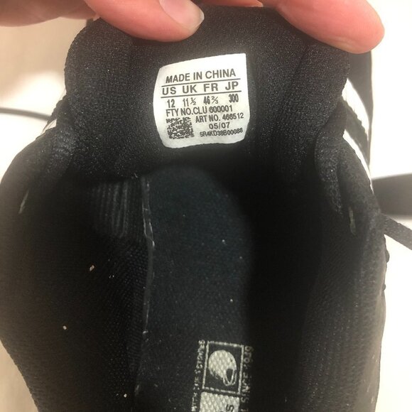 ADIDAS Cleats Mens Size 12 Black White Adituff Athletic Shoes - Picture 9 of 13